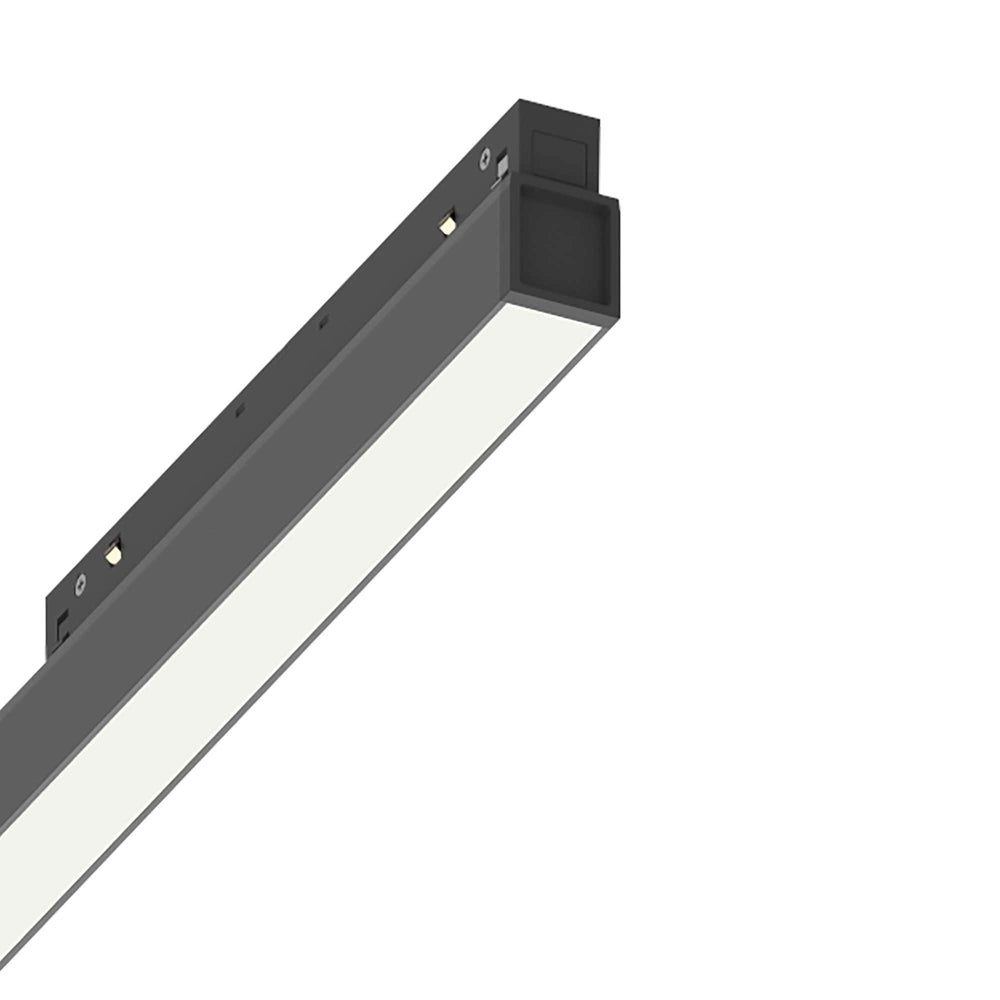 Supporto Lineare Binario On-Off Ego Wide Alluminio Nero Led 13W 3000K Luce Calda