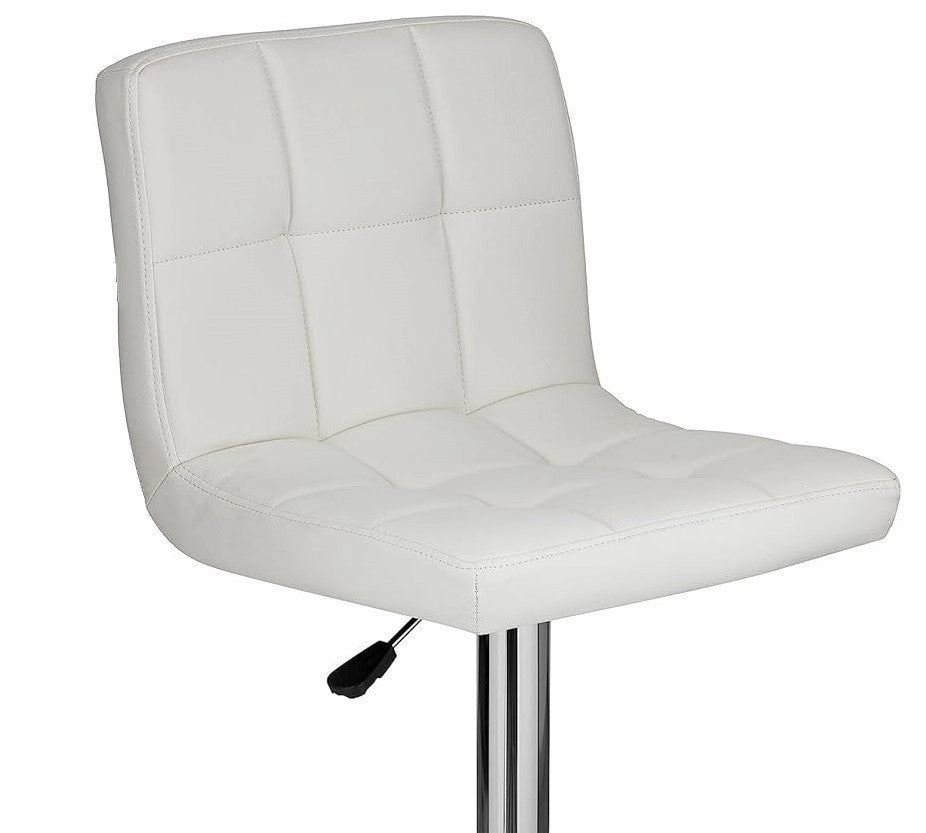 FENIXSHOP24 – Coppia di sgabelli girevoli da bar pub cucina – regolabili in altezza struttura in acciaio cromato, imbottitura in gommapiuma – cod-008