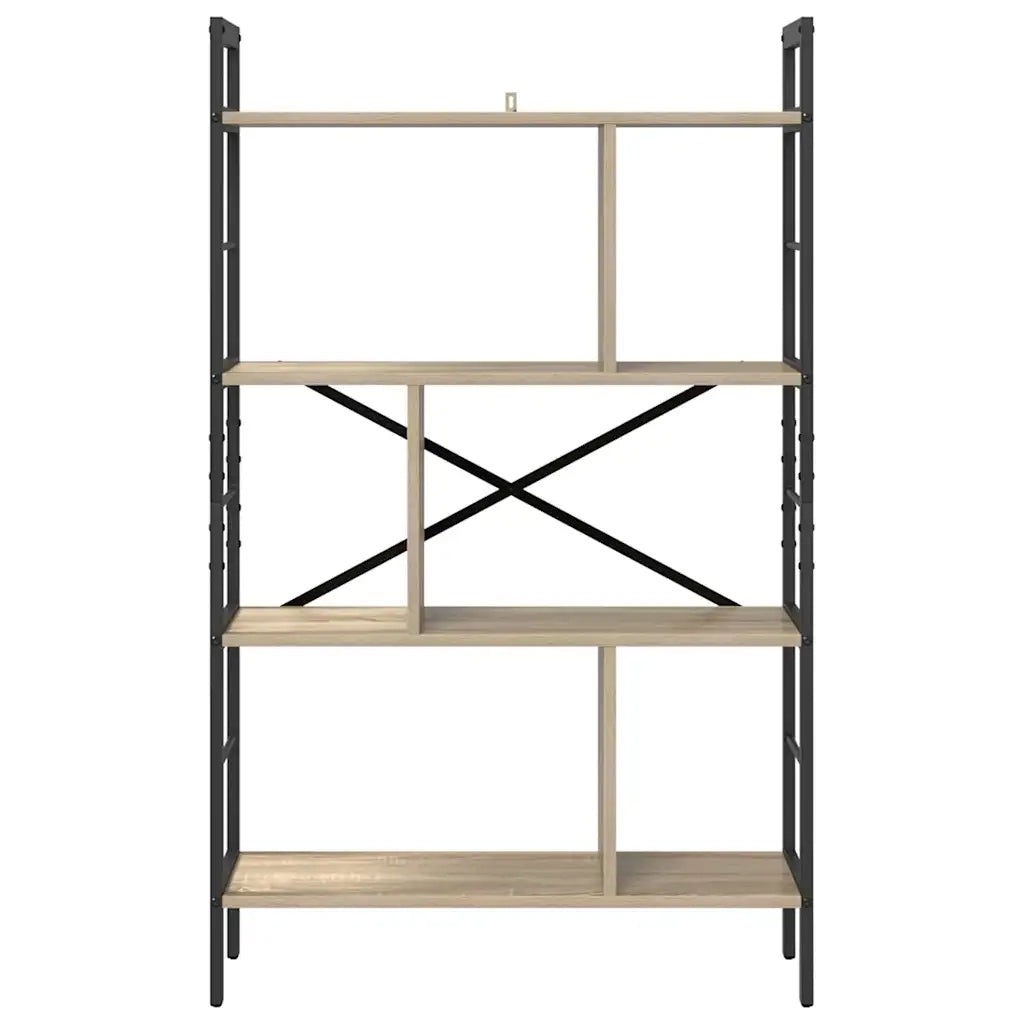 Libreria-Scaffale per Libri-Mobile di Stoccaggio Rovere Sonoma 75 x 30 x 123,5 cm Legno multistrato