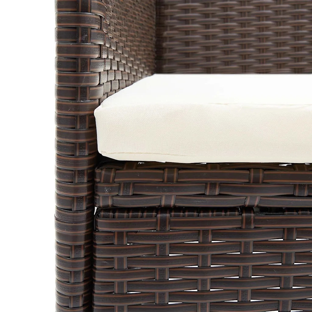 Set Mobili da Pranzo per Giardino 5 pz Marrone 3072114