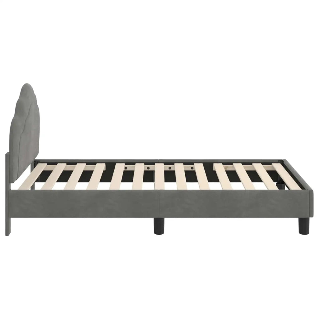 Struttura letto bambini con testata Grigio Scuro 80 x 160 cm