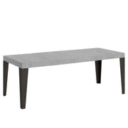 Tavolo allungabile 90x200/304 cm Flaris Premium cemento telaio Antracite
