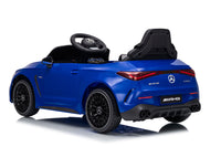 Macchina Elettrica per Bambini 12V Licenza Ufficiale Mercedes CLE53 Sedile in Pelle Blu