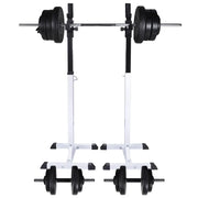 Stazione per Squat con Bilanciere e Set di Manubri da 60,5 kg cod mxl 53969