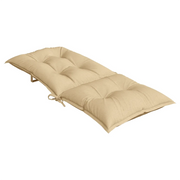 Cuscini Sedia Schiena Alta 2 Beige MÃ©lange 120x50x7 Tessuto