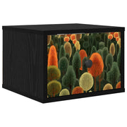 Mobiletto da comodino a parete ZAANDAM Rovere Nero 8007475
