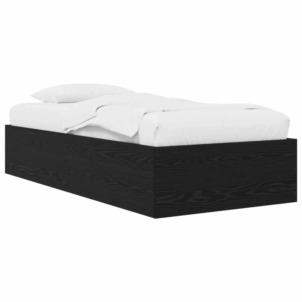 Struttura letto a pavimento Rovere Nero 80 x 200 cm 3429547