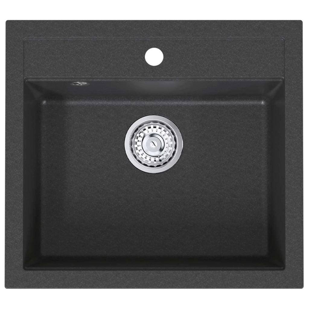 Lavello cucina vasca singola Granito 60 x 51 x 30.5 cm Grafite 42053748