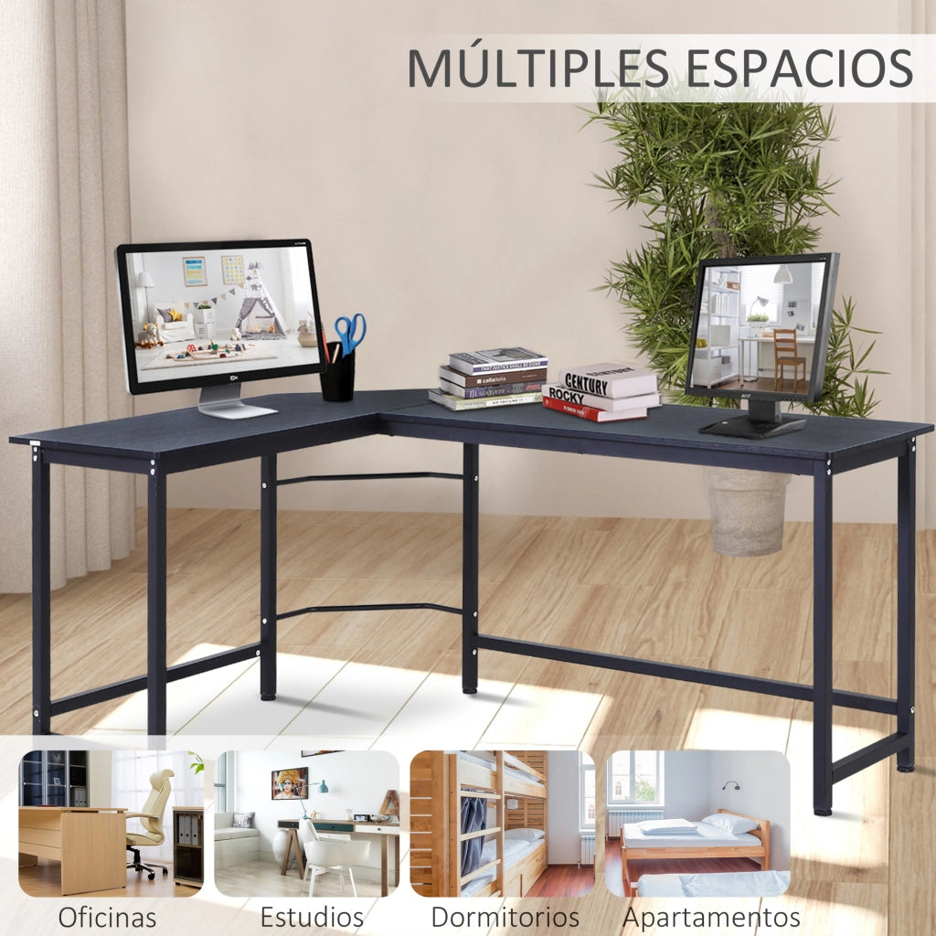 Scrivania angolare in metallo ¨C Zephmum ¨C 168x120x75cm