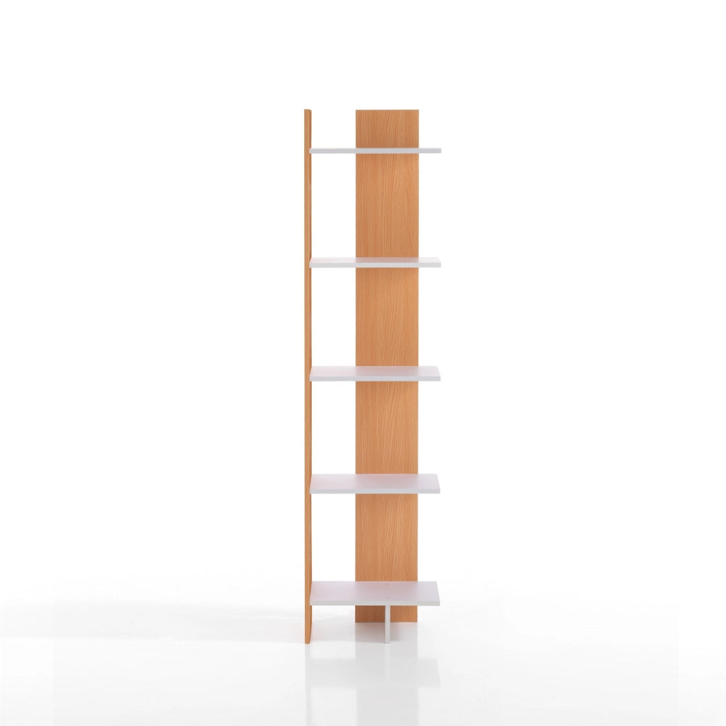 Libreria a colonna effetto legno bianca cm. H.170 x L.41,5 x P.21,5