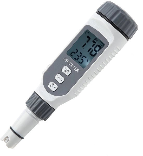 Misuratore pH Professionale Digitale - Tester di pH Portatile - Visualizzazione LCD - Precisione ±0,05 pH - Intervallo di misura 0,00-14,00 pH - Compensazione di temperatura 0℃-70℃ - Tester di qualità dell'acqua