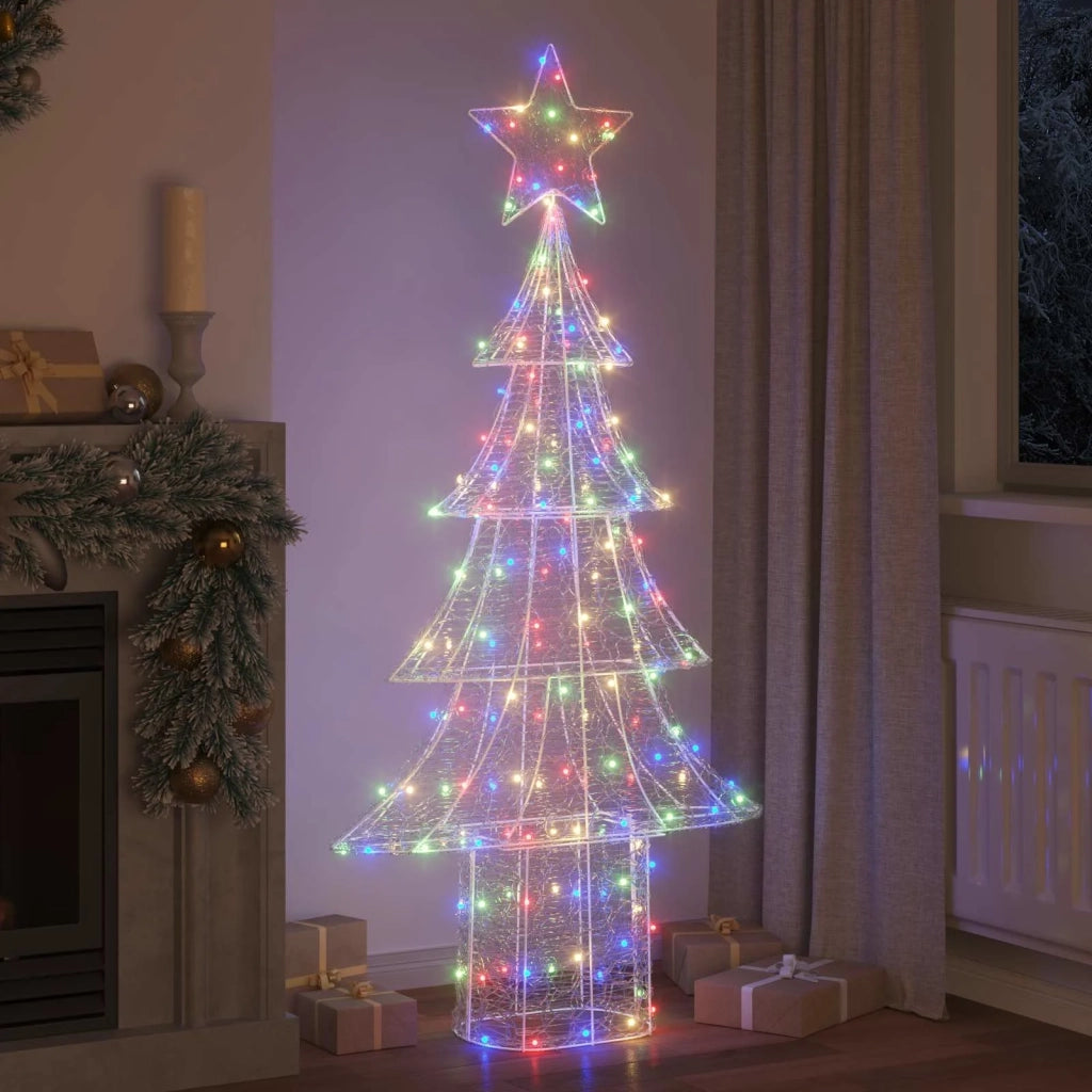 Albero di Natale con 240 LED Multicolore 180 cm Acrilico