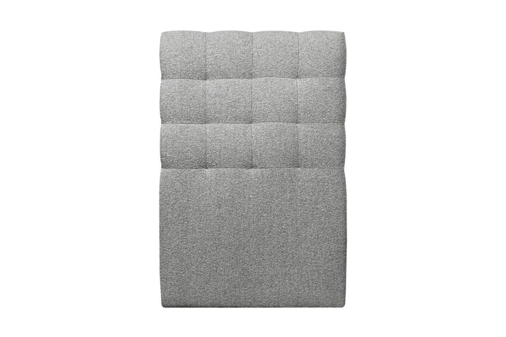 Testiera in tessuto bouclé grigio imbottita L90 cm