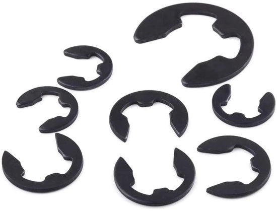 Componenti di protezione esterna - Clip in acciaio di manganese - 9mm - 80 pezzi - Facile da installare - Adatto per veicoli - Nero