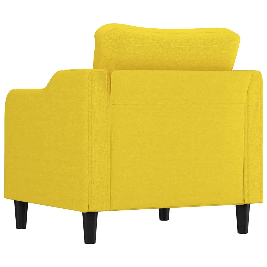 Poltrona-Divano Sedia Giallo Chiaro 60 cm in Tessuto 122409