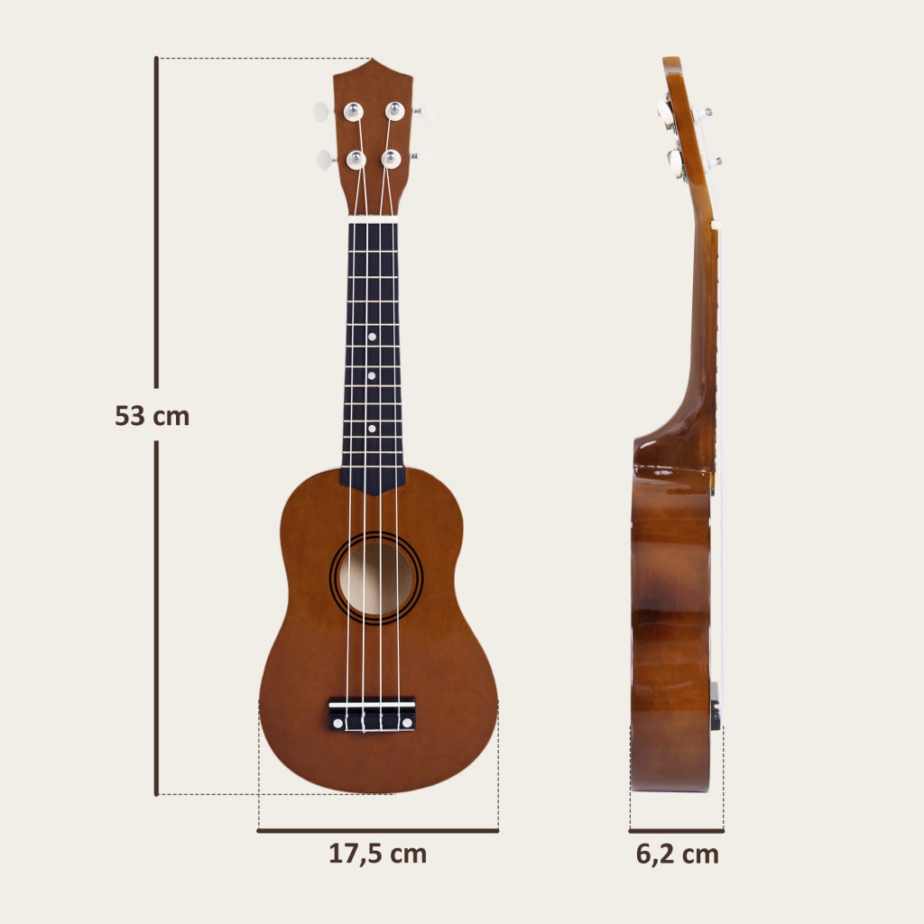 Ukulele Soprano per Principianti ¨C zephmum ¨C Marrone 53x17,5x6,2cm