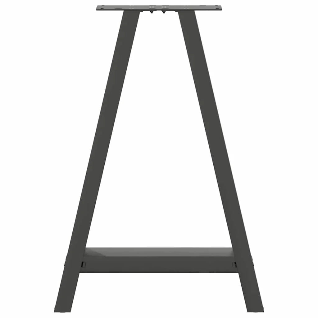 Set di 2 gambe per tavolo da pranzo a forma di A 60 x 73 cm supporto moderno e robusto in acciaio antracite 02_0057127