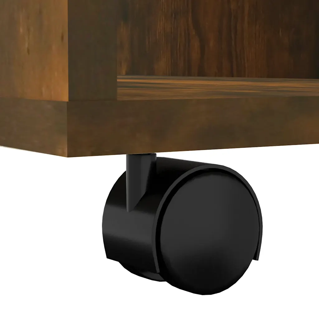 Armadietto con Ruote Rovere Fumo 60x53x72 cm Legno Multistrato 815969