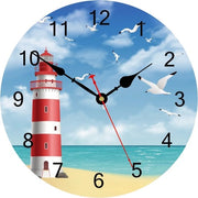 Orologio da parete 30 cm - design faro e gabbiano - funzionamento silenzioso e privo di tic - adatto per cucina - camera da letto - soggiorno e sala da pranzo