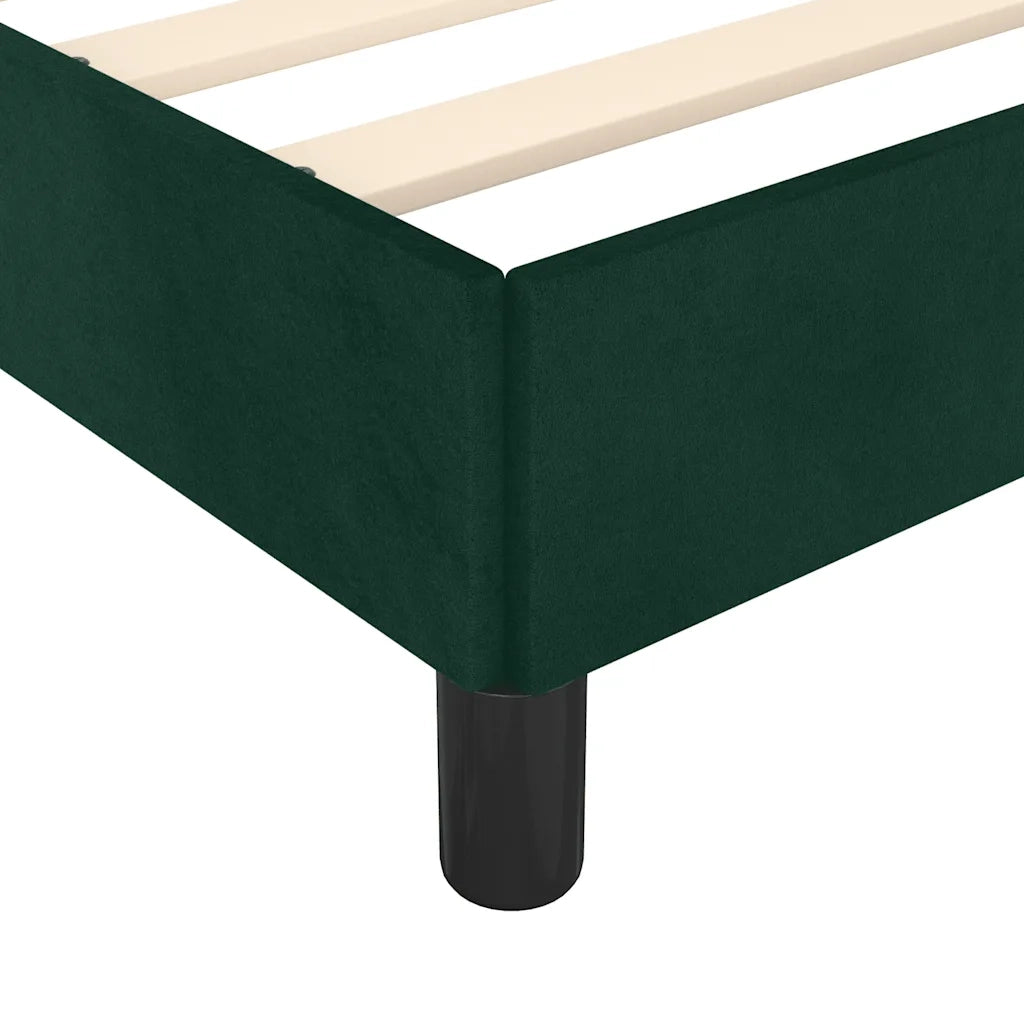 Giroletto senza Materasso Verde Scuro 80x200 cm in Velluto 347291