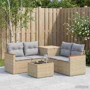 Set di divani 6 pz Beige e Grigio Chiaro 3447627