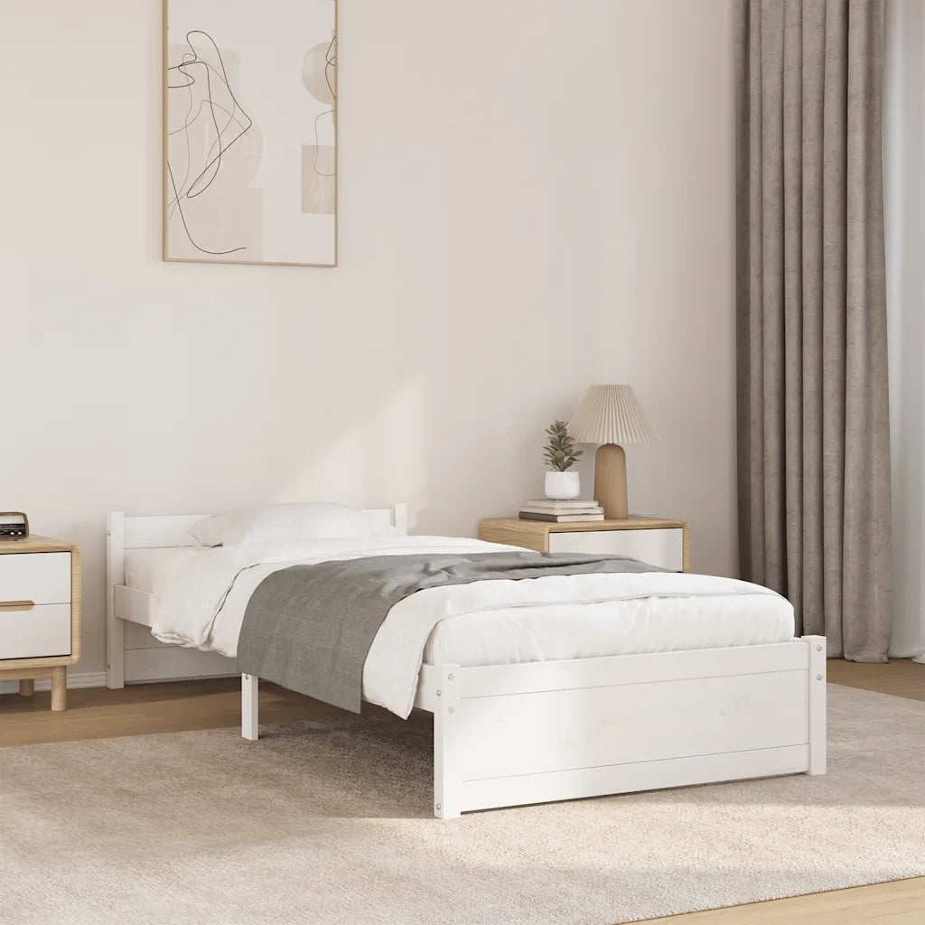 Giroletto Bianco in Legno Massello 90x200 cm