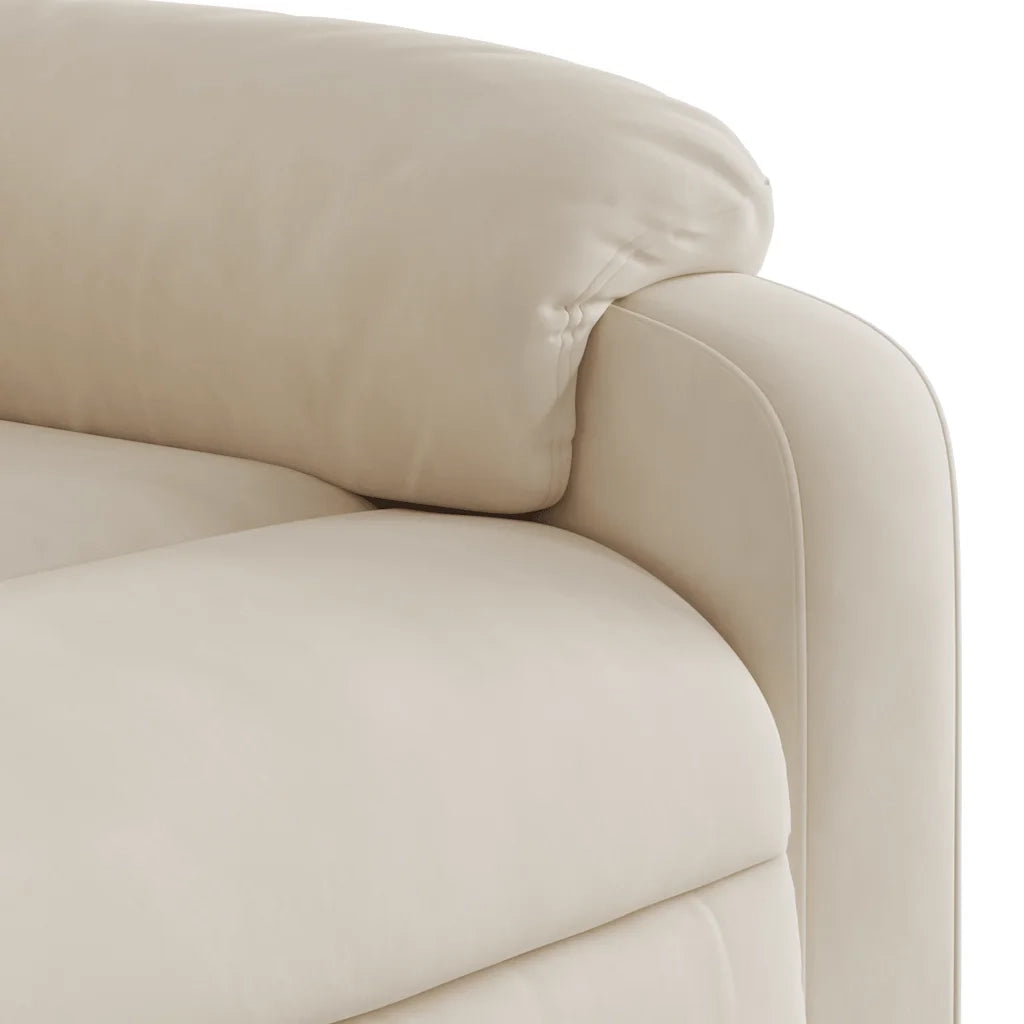 Divano Sedia-Poltrona Reclinabile Beige in Tessuto di Microfibra 275350