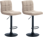 2er Set Barhocker Calma Stoff schwarz
