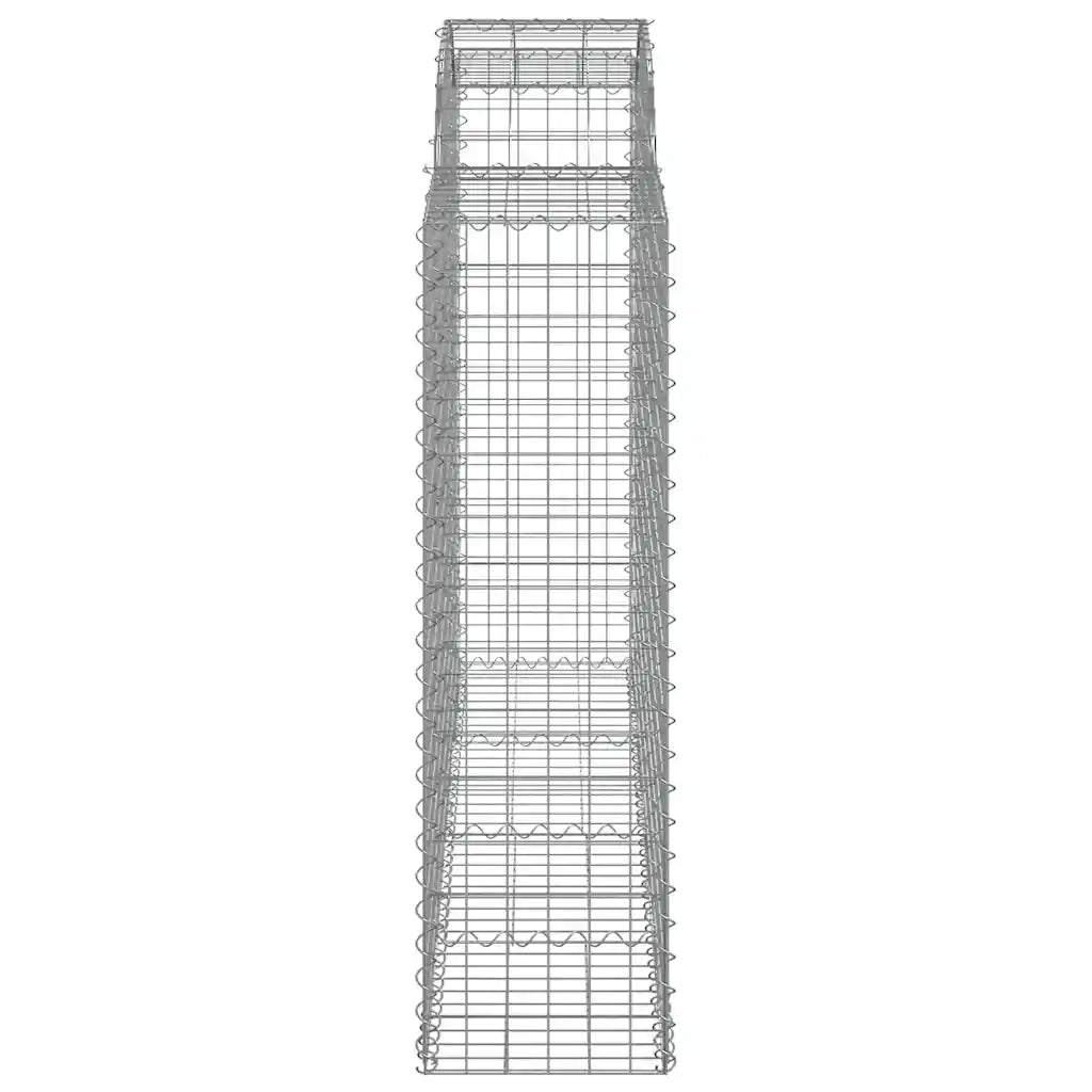 Cesti Gabbioni ad Arco 10 pz 200x50x140/160 cm Ferro Zincato 3146370