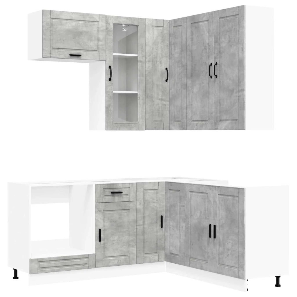 Unità Cucina PORTO 8 pcs Grigio Cemento Legno ingegnerizzato 3438424