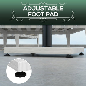 Base per Ombrellone da 25kg in Metallo e Cemento con Effetto Legno 45x45x33.5cm Bianco