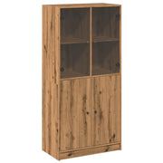 Buffet credenza cassettiera armadio mobile contenitore organizer cucina soggiorno salotto alto con ante fatto a mano legno ingegnerizzato marrone 02_0032229