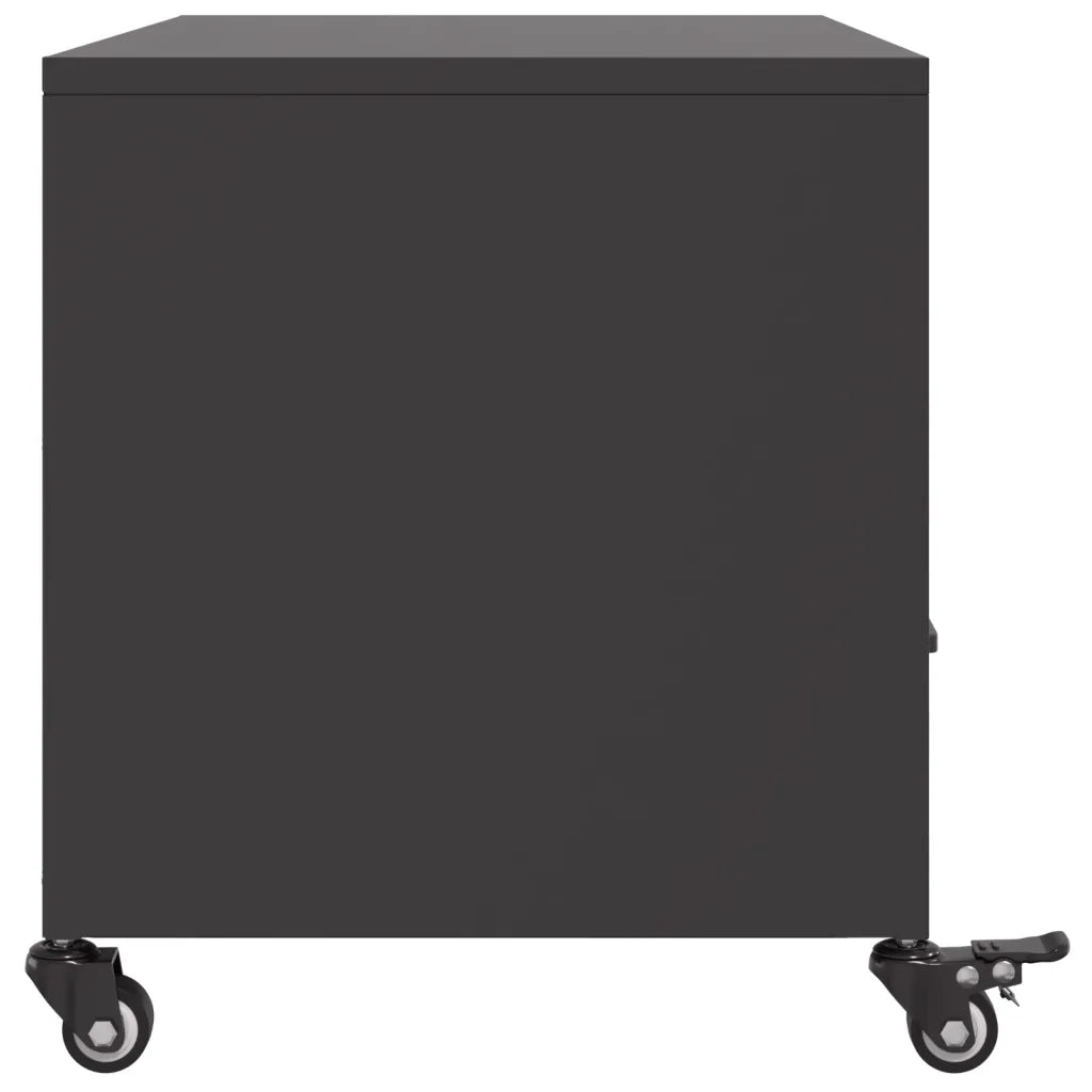 Mobile TV Nero 68x39x43,5 cm in Acciaio 846698