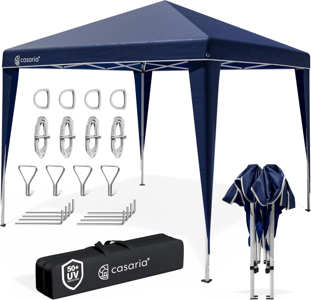 ® Gazebo da Giardino Capri 3x3m Pop-Up Protezione 50+ Impermiabile Tenda a Fisarmonica Blu