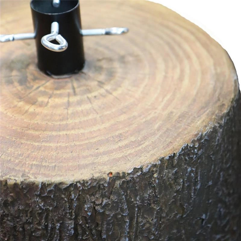 SUPPORTO BASE PER ALBERO DI NATALE TRONCO EFFETTO REALISTICO Ø35 X 35+6 CM - MARRONE CHIARO