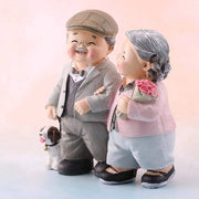 Decorazione per torta - Figure di Nonno/Nonna - Smalto - 11 x 12 cm - Decorazione elegante