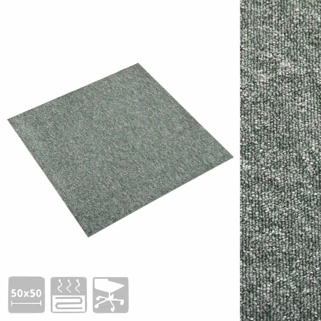 Tappeto 20 pcs Verde 50 x 50 cm 100% Polipropilene
