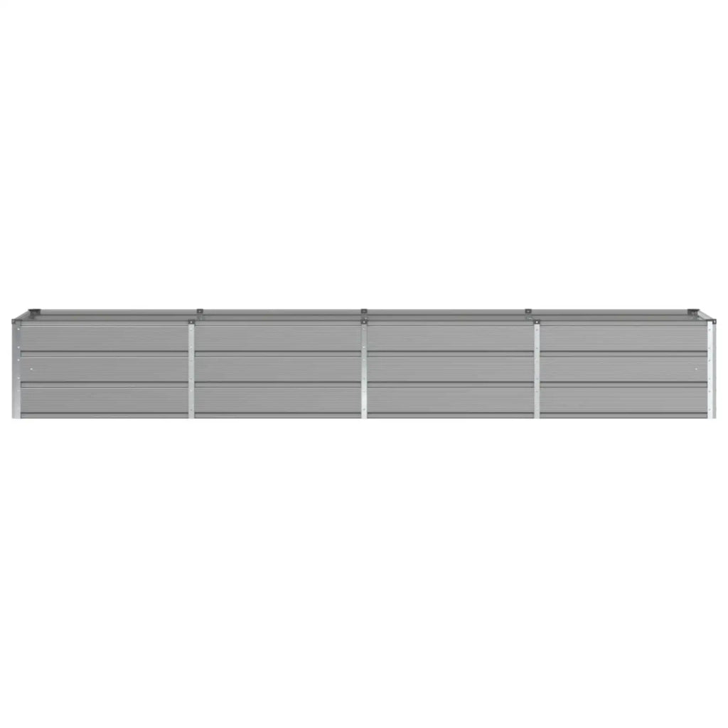 Fioriera Grigio chiaro 320 x 80 x 45 cm Acciaio