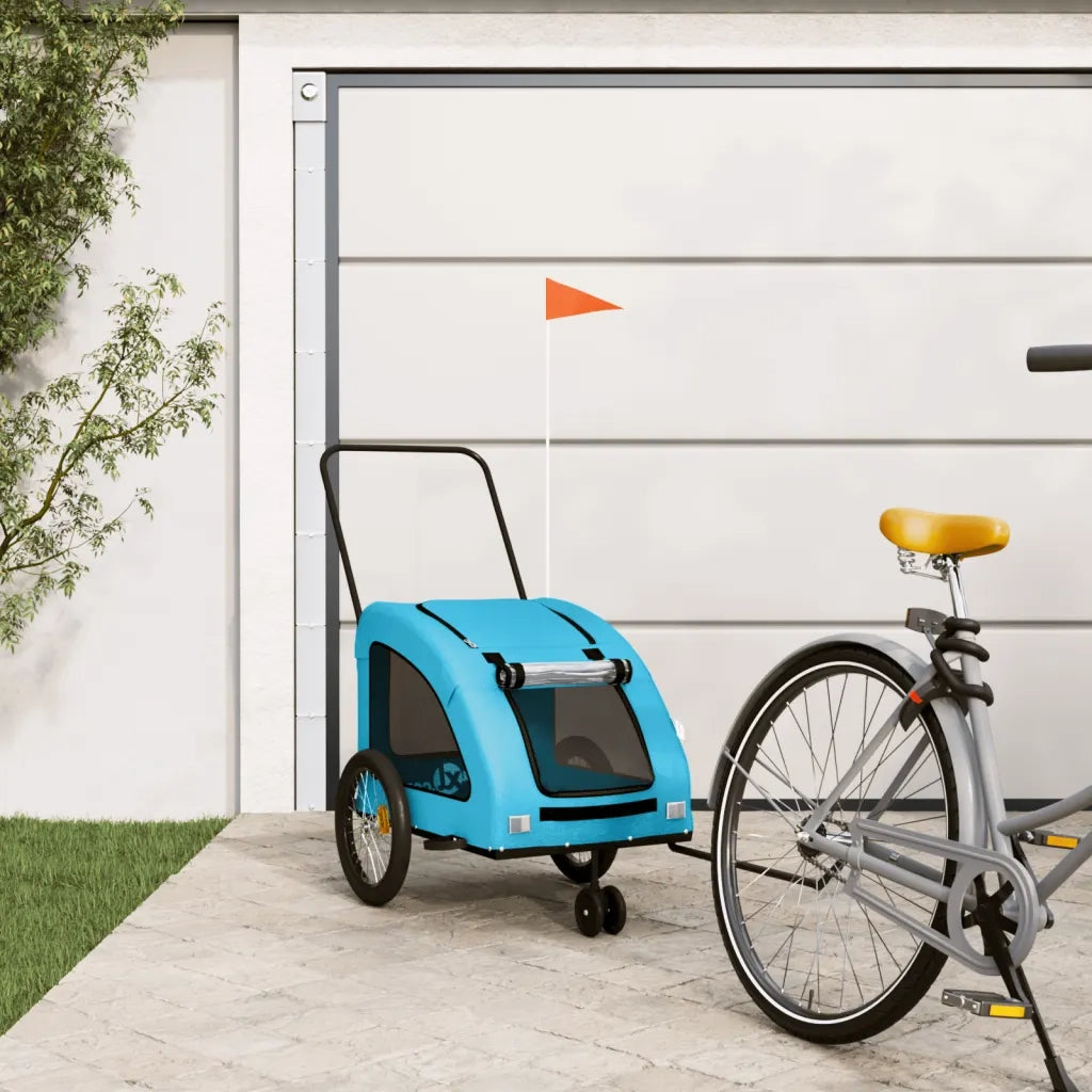 Rimorchio da Bici per Animali Blu Oxford e Ferro CFW3999216