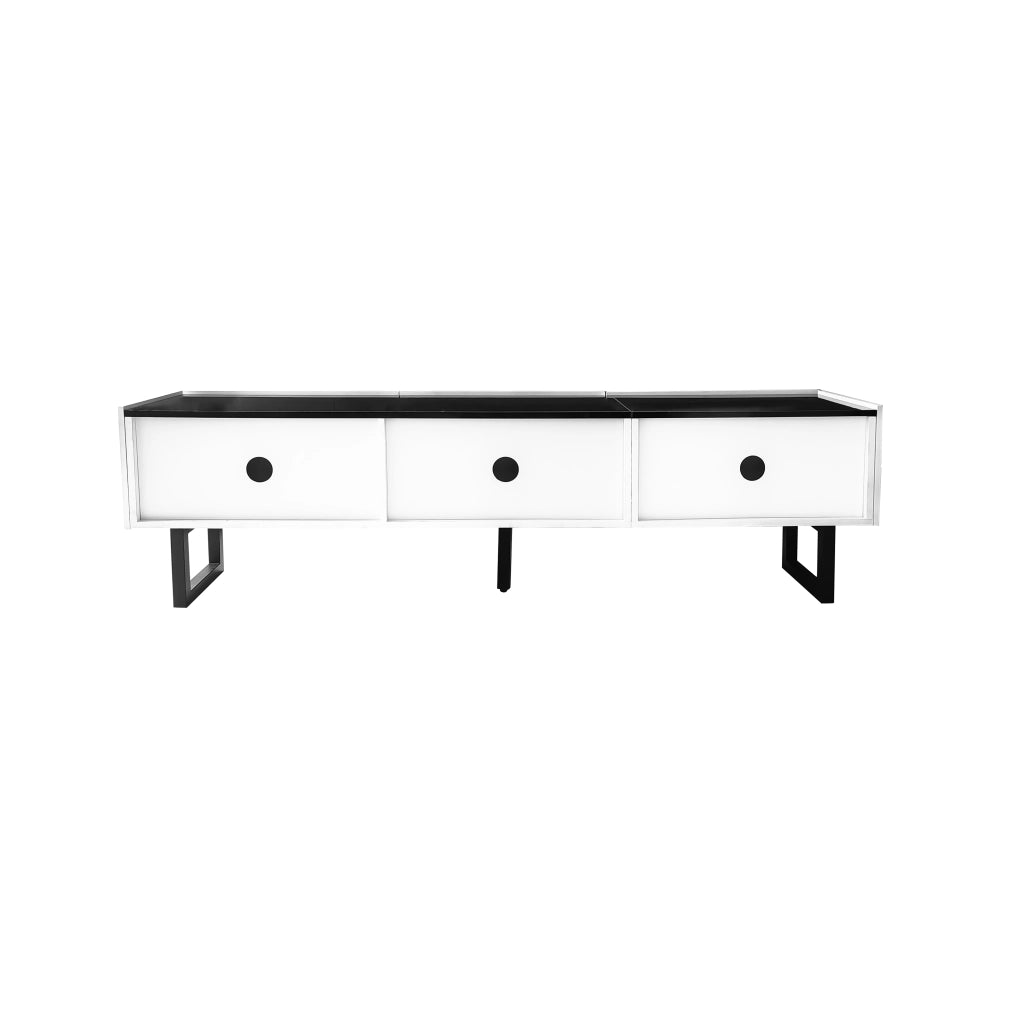 Set Soggiorno Tavolino da Caff¨¨ e Mobile TV ¨C Xylo ¨C Nero e Bianco, Design Moderno