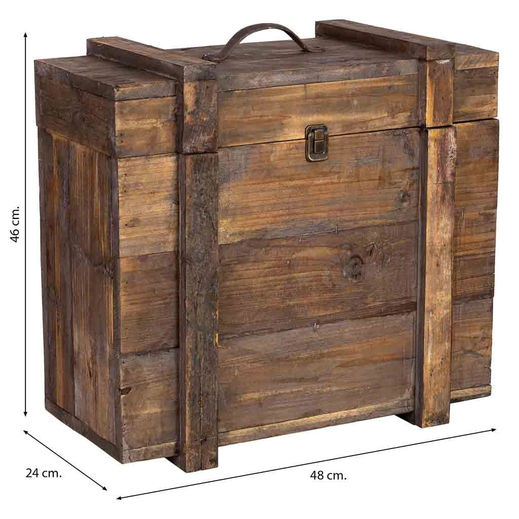 Scatola in legno 48x24x46h cm
