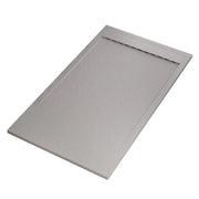 Piatto doccia in marmo resina grigio chiaro pietra cemento prestige, misura 80x180