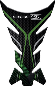 Panno di protezione per motocicletta 3D-effetto autoadesivo, colore verde scuro, compatibile con Kawasaki Z900