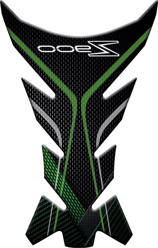 Panno di protezione per motocicletta 3D-effetto autoadesivo, colore verde scuro, compatibile con Kawasaki Z900
