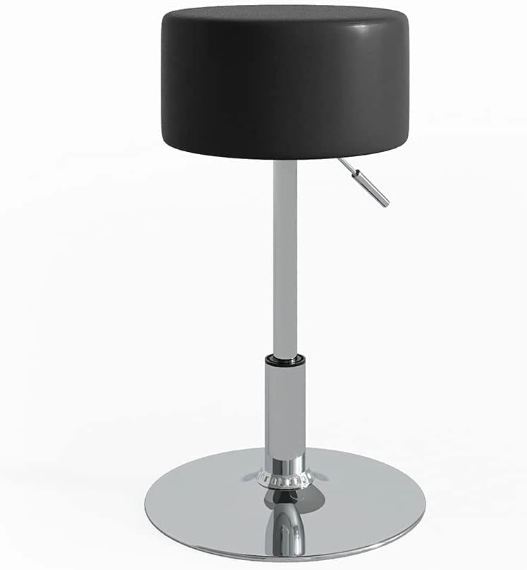 Sgabello Design, Nero, 33.5 x 67 cm per tavolo da toeletta, regolabile in altezza con rivestimento in similpelle resistente