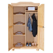 Pezzana, Armadio Multiuso 2 Ante 4 Ripiani, 104x180h cm Marrone Rovere