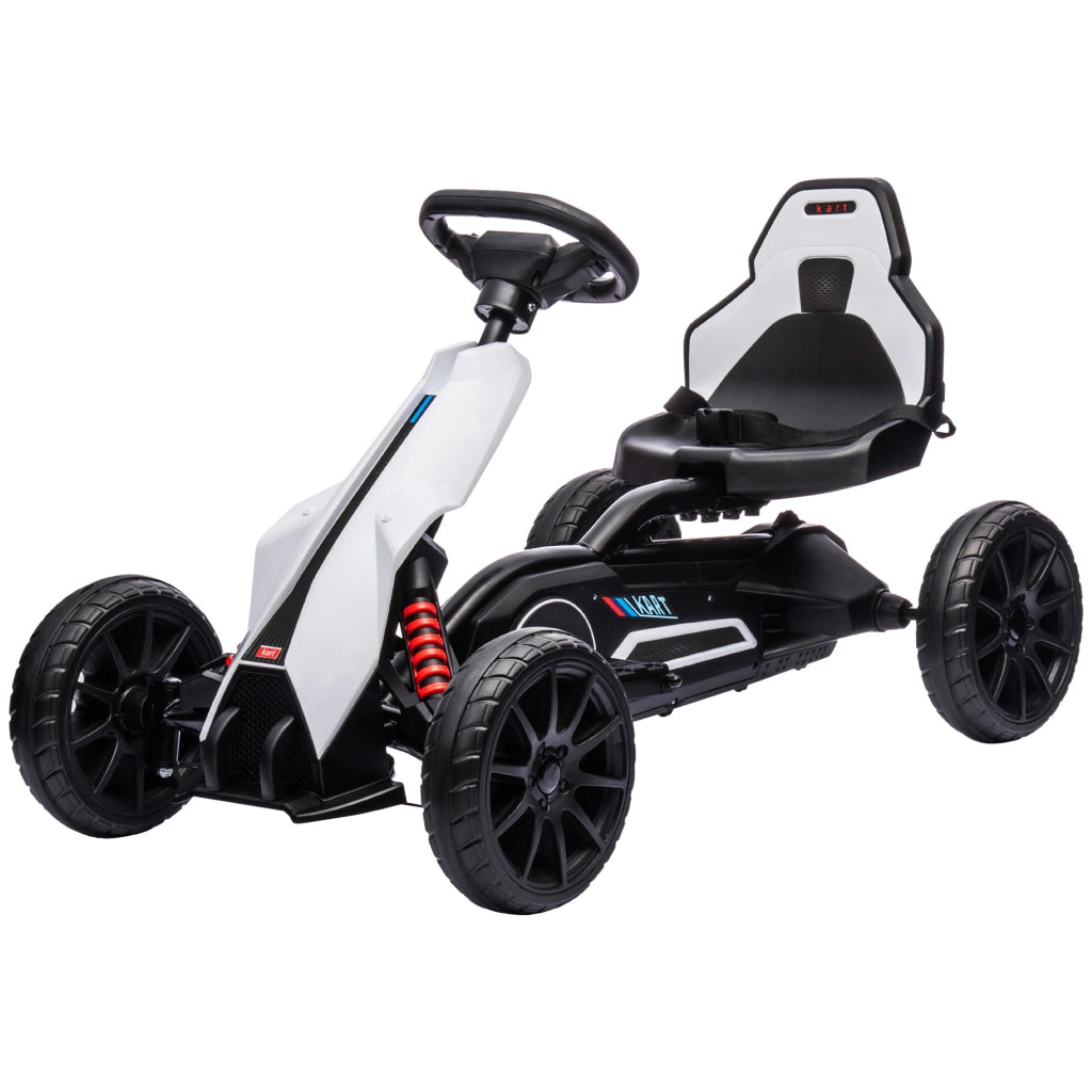Go-Kart Elettrico per Bambini ¨C zephmum ¨C Bianco, Metallo e Plastica