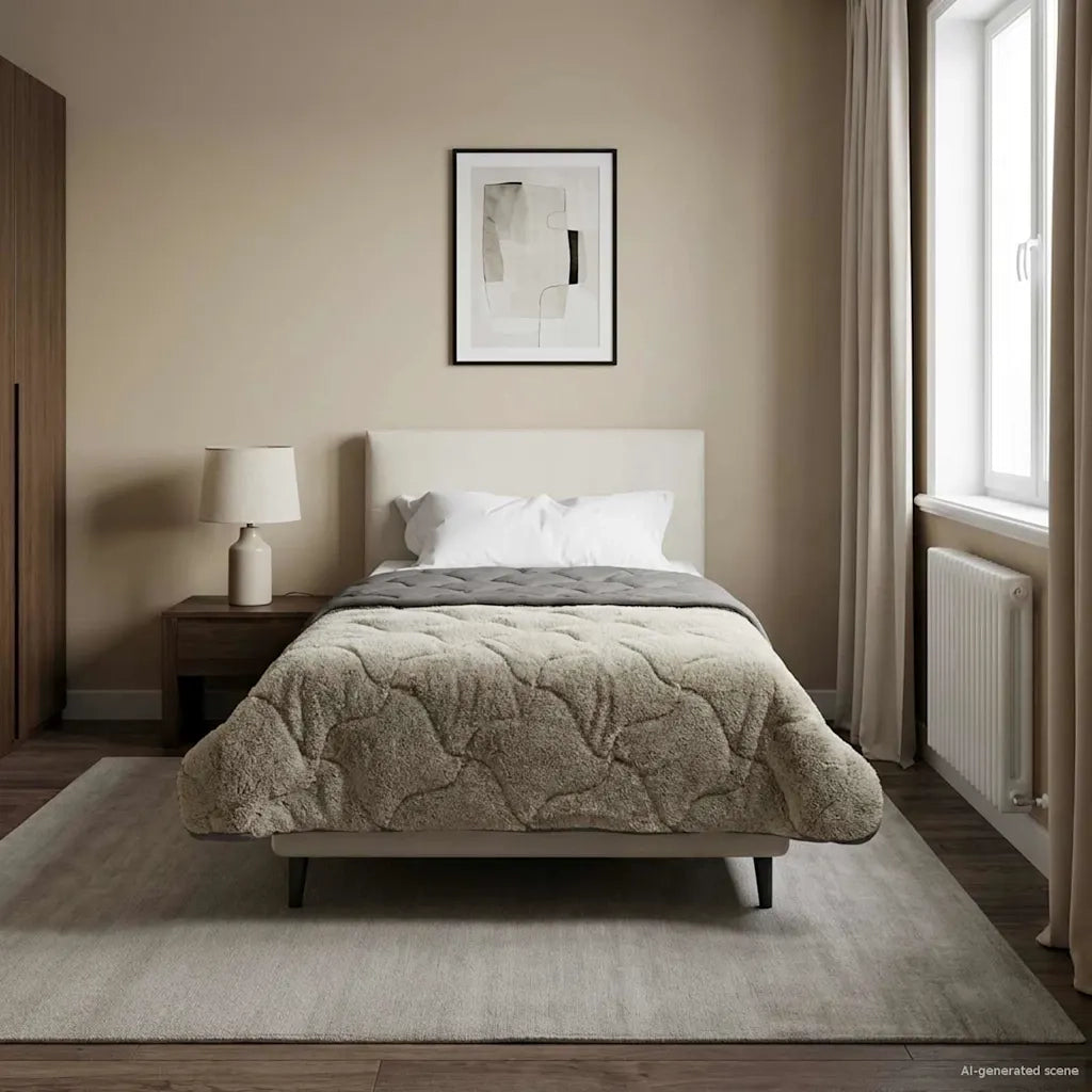 Piumone Completo Annuale Trapuntato Grigio chiaro 155 x 220 cm 42026248