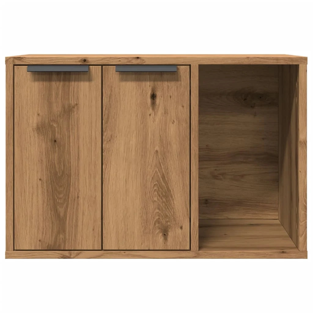 Mobiletto per lettiera per gatti fatto a mano 60 x 40 x 40 cm marrone 02_0043307