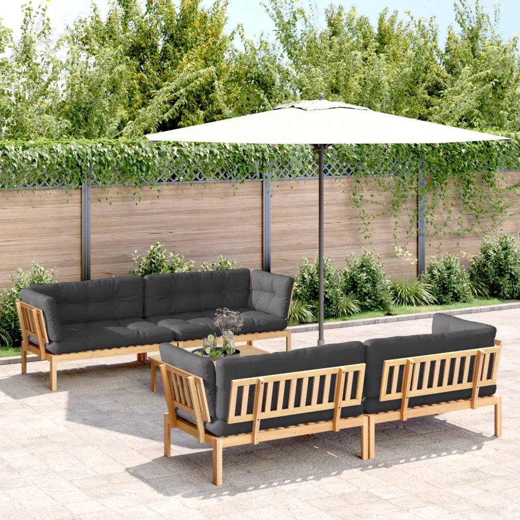 Set Divano Pallet Giardino 5pz con Cuscini Massello Acacia 3209421